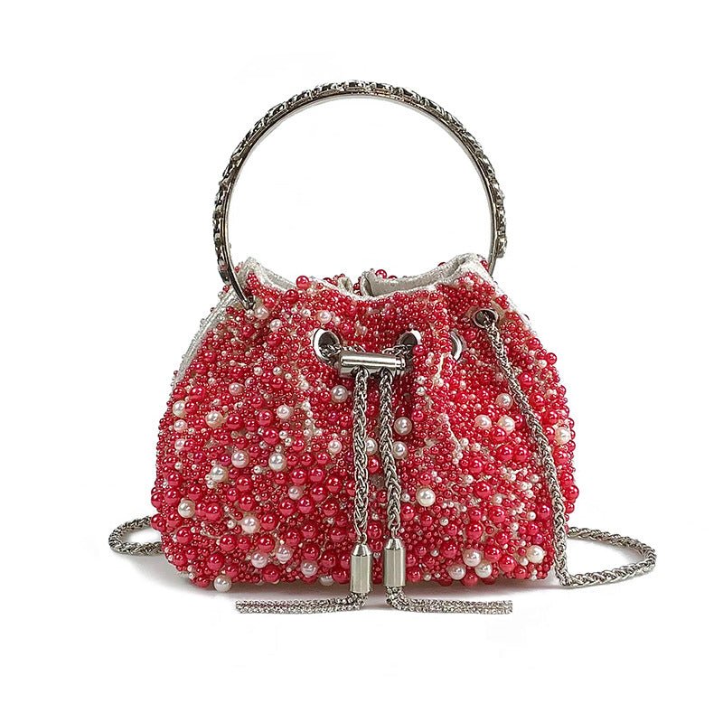Nouveau Sac Seau Perlé Haut de Gamme Portable et à la Mode, Bandoulière Unique - IVOIRART.COM