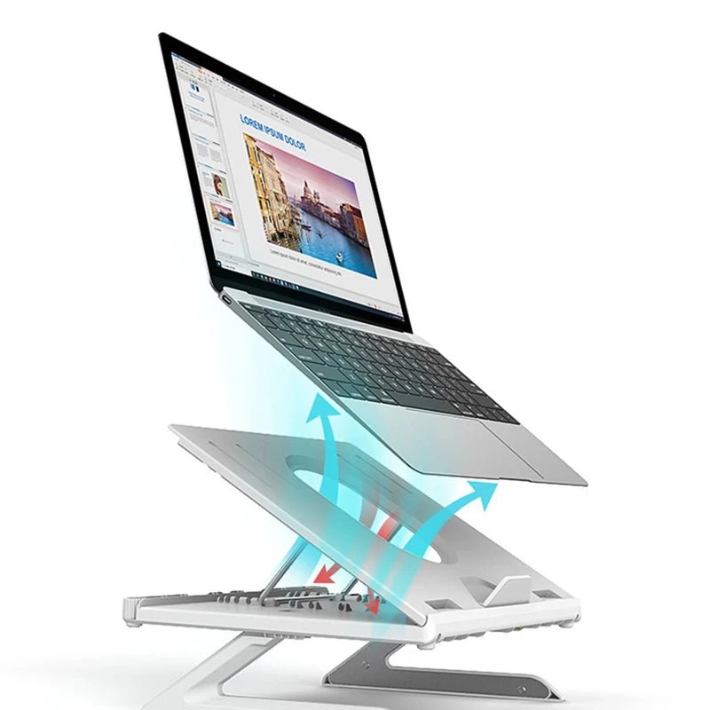 Nouveau Support Ordinateur Portable Multifonction Pliable Portable avec Socle en Alliage d'Aluminium - IVOIRART.COM