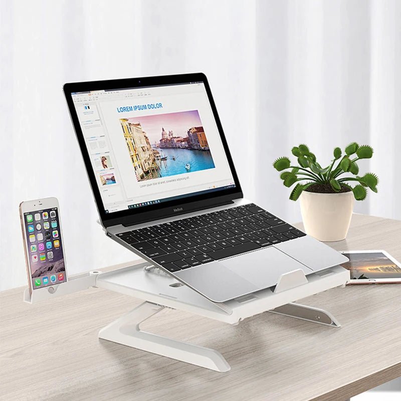 Nouveau Support Ordinateur Portable Multifonction Pliable Portable avec Socle en Alliage d'Aluminium - IVOIRART.COM