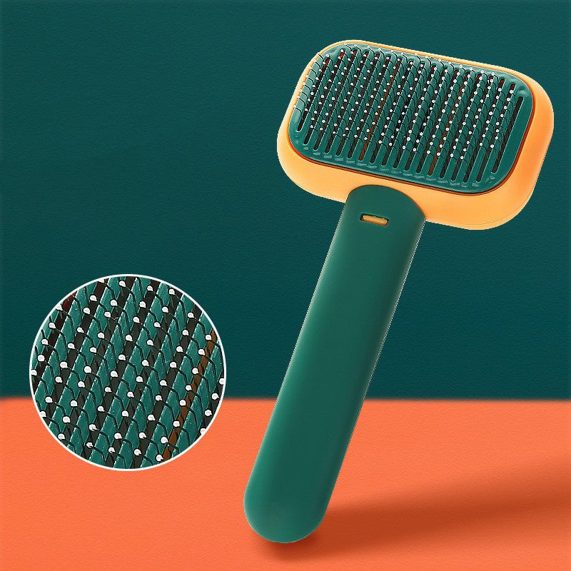 Nouvelle Brosse de Massage pour Poils de Chat et Chien Brosse Démêlante en Acier Inoxydable - IVOIRART.COM