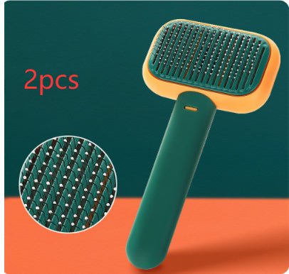 Nouvelle Brosse de Massage pour Poils de Chat et Chien Brosse Démêlante en Acier Inoxydable - IVOIRART.COM