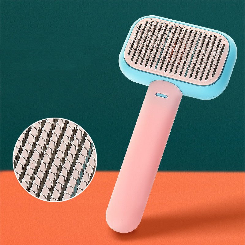Nouvelle Brosse de Massage pour Poils de Chat et Chien Brosse Démêlante en Acier Inoxydable - IVOIRART.COM