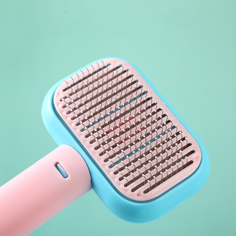 Nouvelle Brosse de Massage pour Poils de Chat et Chien Brosse Démêlante en Acier Inoxydable - IVOIRART.COM