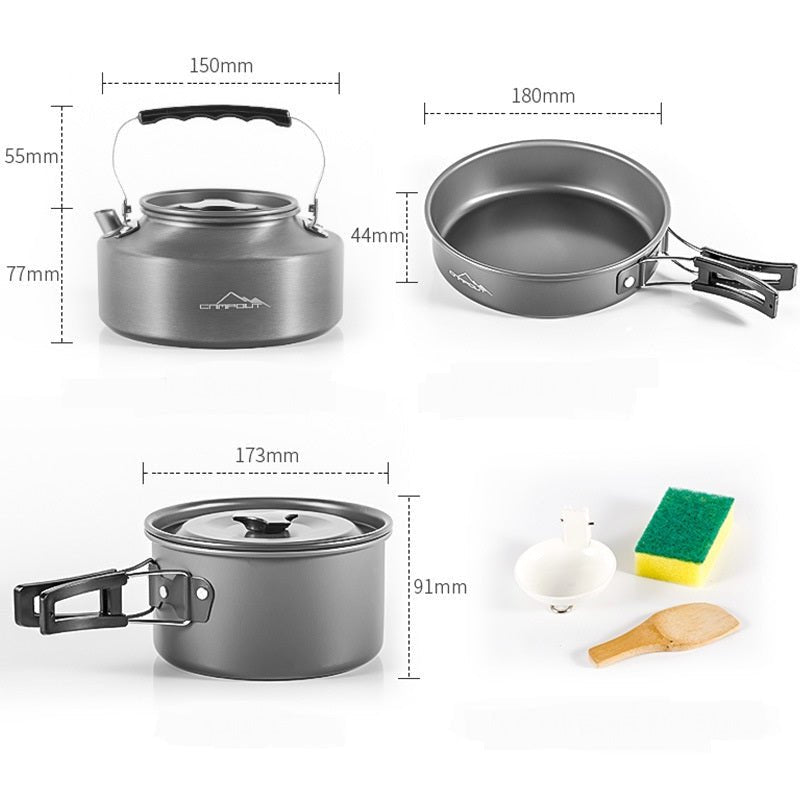 Nouvelle combinaison portable ultra-légère de réchaud extérieur pour camping - IVOIRART.COM