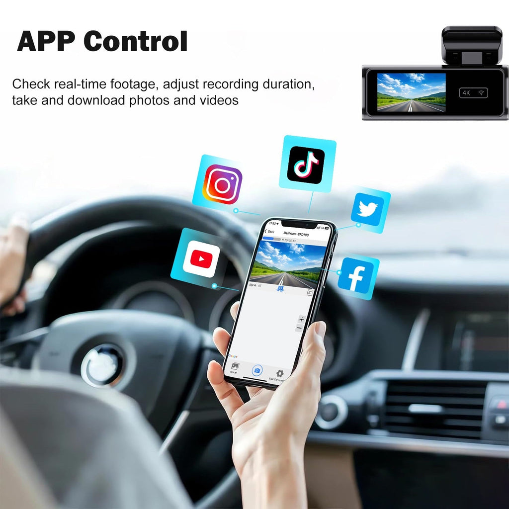 Nouvelle dashcam Wi‑Fi avec écran 197 pouces et connexion smartphone - 4K et GPS - IVOIRART.COM