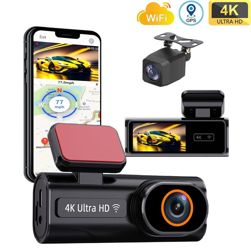 Nouvelle dashcam Wi‑Fi avec écran 197 pouces et connexion smartphone - 4K et GPS - IVOIRART.COM