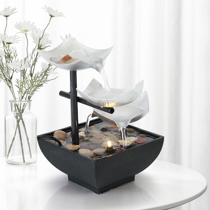 Nouvelle Décoration d'Intérieur Fontaine de Bureau avec Ornements d'Eau Dynamiques pour Maison - IVOIRART.COM