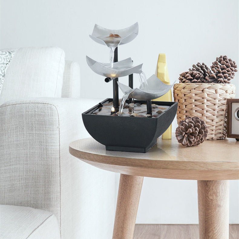 Nouvelle Décoration d'Intérieur Fontaine de Bureau avec Ornements d'Eau Dynamiques pour Maison - IVOIRART.COM