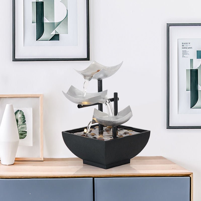 Nouvelle Décoration d'Intérieur Fontaine de Bureau avec Ornements d'Eau Dynamiques pour Maison - IVOIRART.COM