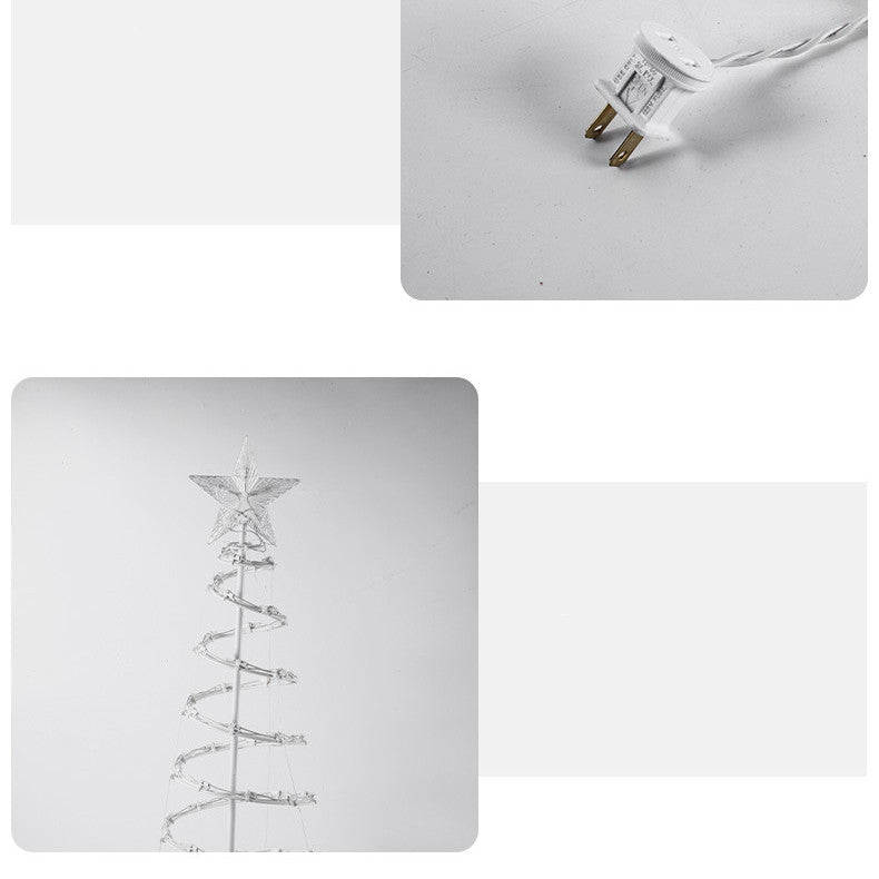Nouvelle Lampe Spirale LED Arbre de Noël Décoratif Intérieur et Extérieur - IVOIRART.COM