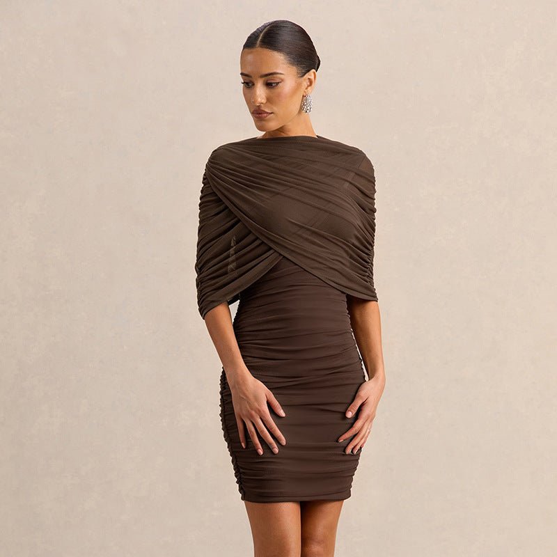 Nouvelle robe élégante d'été à panneaux en mesh, style fourreau, Europe et Amérique - IVOIRART.COM