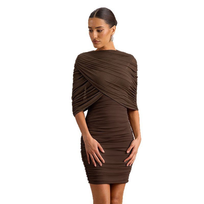 Nouvelle robe élégante d'été à panneaux en mesh, style fourreau, Europe et Amérique - IVOIRART.COM
