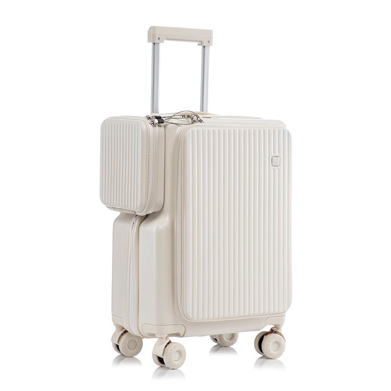 Nouvelle valise cabine 20" et 24", compartiment spacieux, ouverture latérale, poignée télescopique, roues universelles silencieuses, serrure à code - IVOIRART.COM