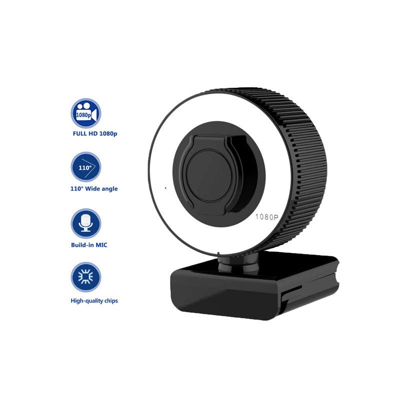 Nouvelle Webcam de Streaming 2K 1080p avec Autofocus HD et Microphone Intégré, Couvre-Objectif Inclus - IVOIRART.COM