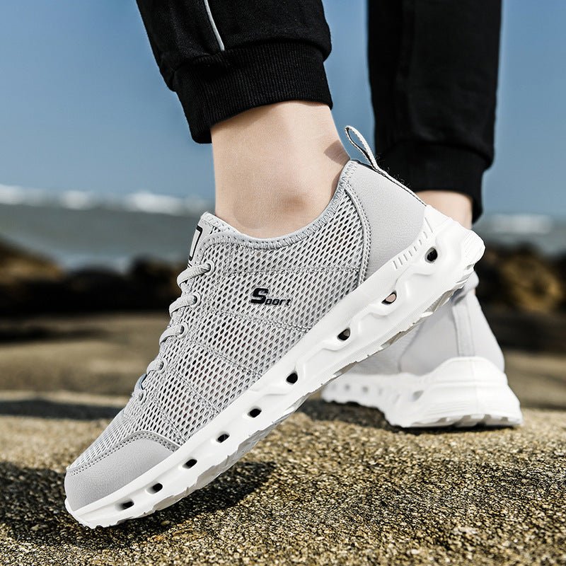 Nouvelles baskets d'été respirantes en maille ajourée, style sportif décontracté - IVOIRART.COM