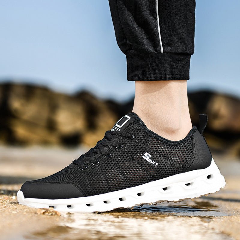 Nouvelles baskets d'été respirantes en maille ajourée, style sportif décontracté - IVOIRART.COM