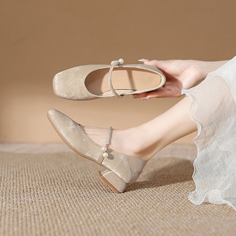 Nouvelles chaussures traditionnelles chinoises style Mary Jane pour femme élégante - IVOIRART.COM