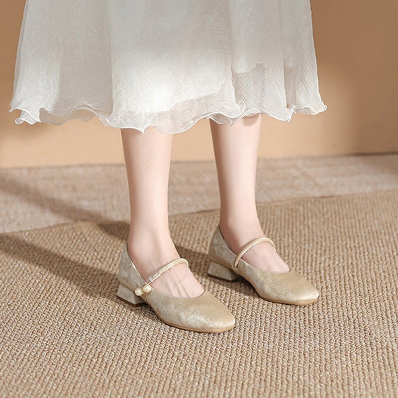 Nouvelles chaussures traditionnelles chinoises style Mary Jane pour femme élégante - IVOIRART.COM