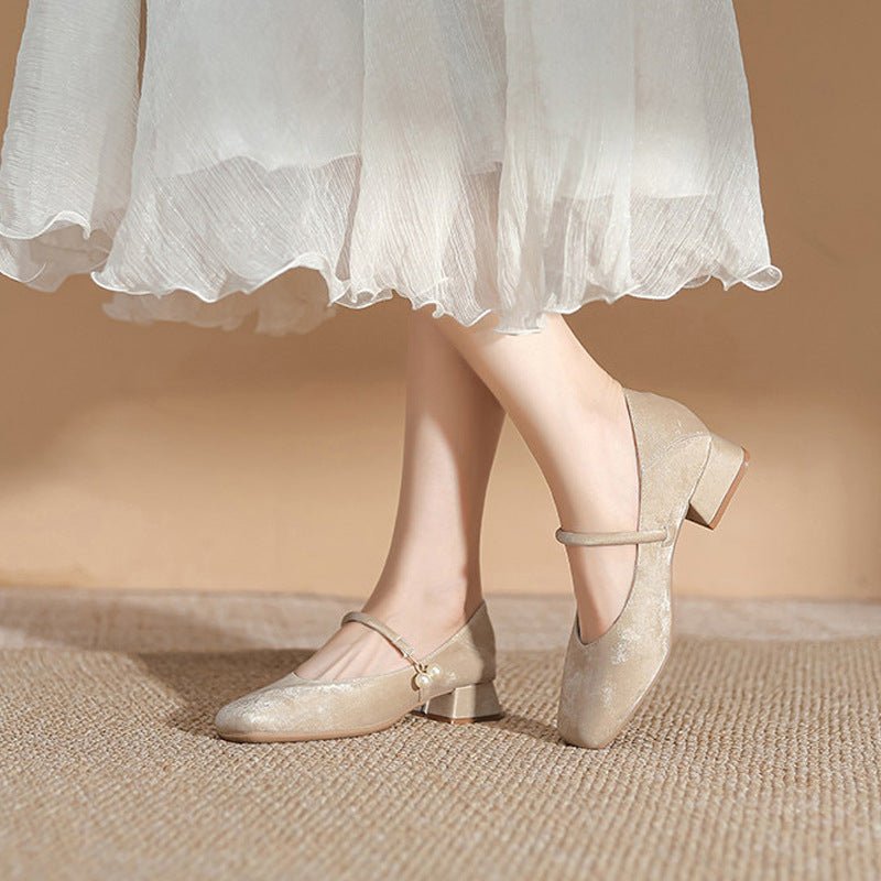Nouvelles chaussures traditionnelles chinoises style Mary Jane pour femme élégante - IVOIRART.COM