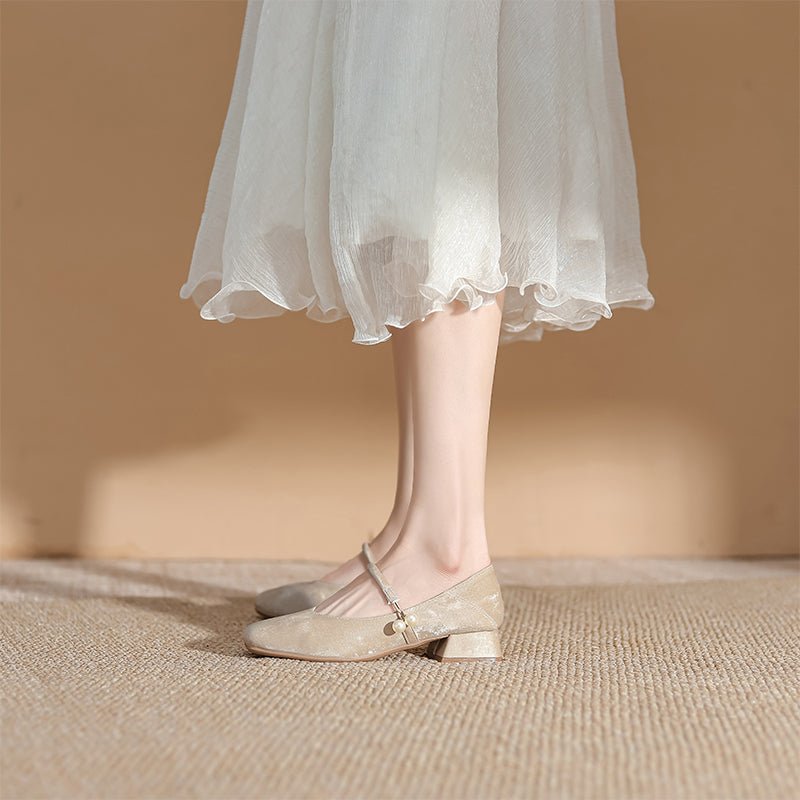 Nouvelles chaussures traditionnelles chinoises style Mary Jane pour femme élégante - IVOIRART.COM