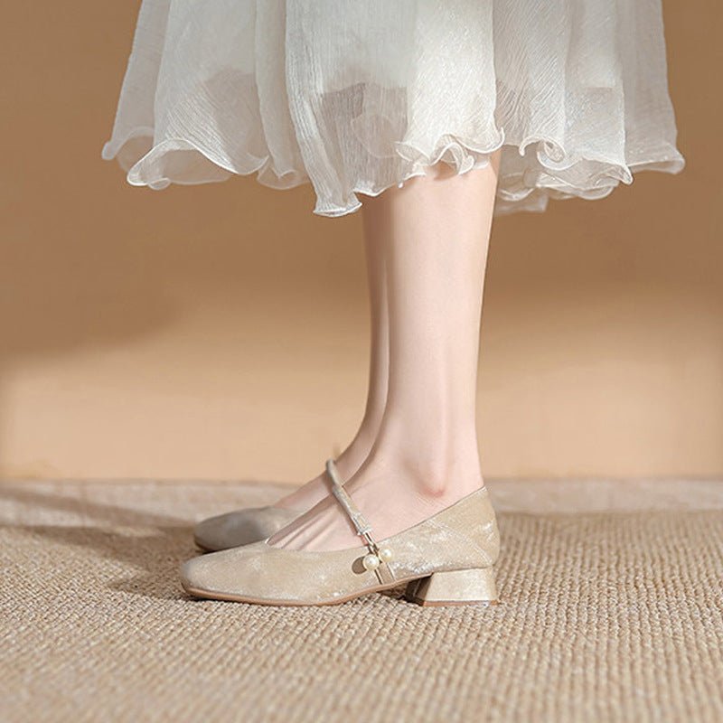 Nouvelles chaussures traditionnelles chinoises style Mary Jane pour femme élégante - IVOIRART.COM