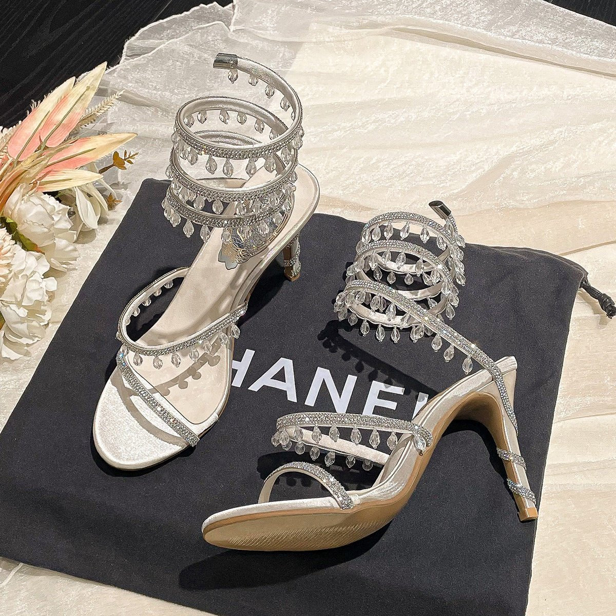 Nouvelles Sandales À Talons Hauts Pour Femmes Style Escarpin Stiletto Élégantes - IVOIRART.COM