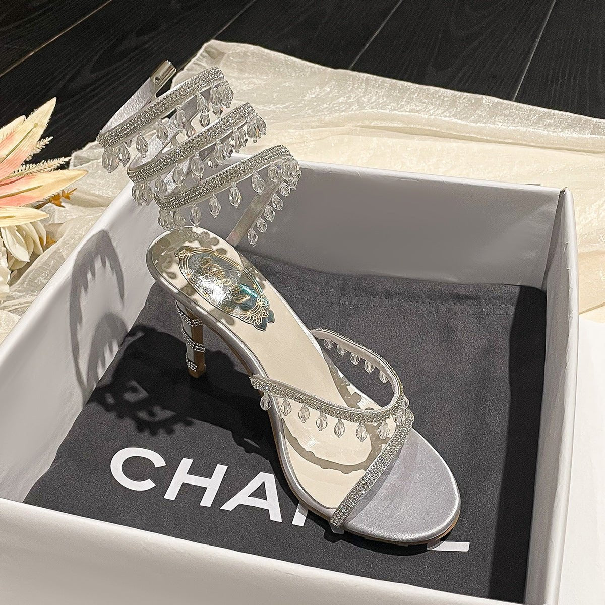 Nouvelles Sandales À Talons Hauts Pour Femmes Style Escarpin Stiletto Élégantes - IVOIRART.COM