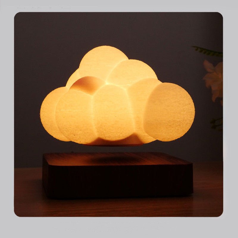 Novelty Night Light Magnetic Levitation Cloud Lamp Creativity Floating 3D Print Bulb Desk Decoration Birthday Gift - IVOIRART.COM