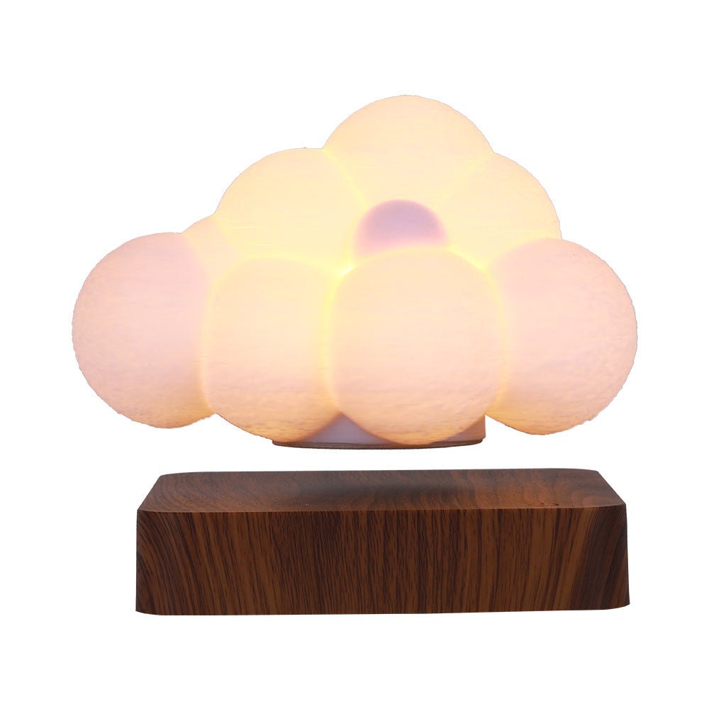 Novelty Night Light Magnetic Levitation Cloud Lamp Creativity Floating 3D Print Bulb Desk Decoration Birthday Gift - IVOIRART.COM