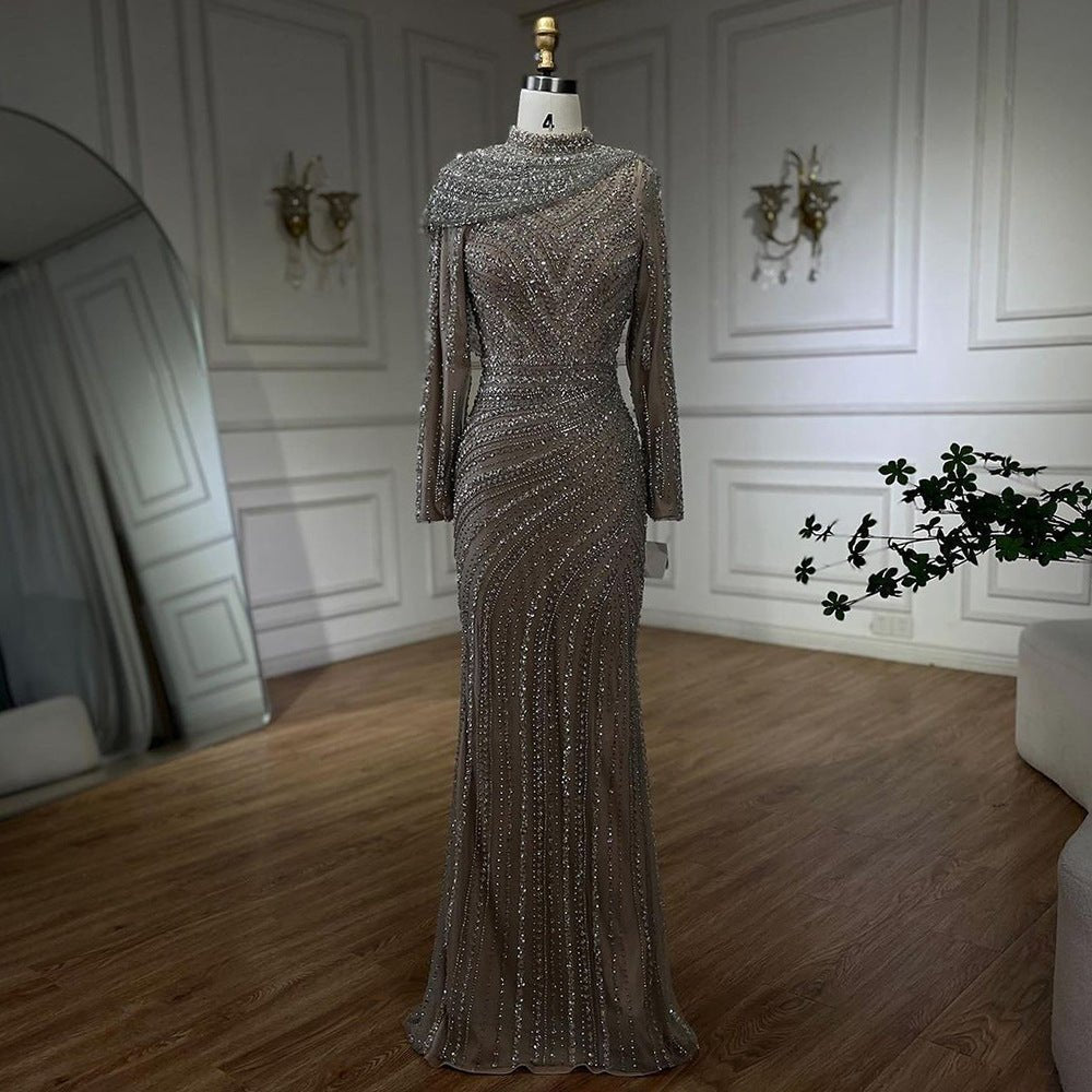 Nude Fishtail Slim Women Dress - IVOIRART.COM