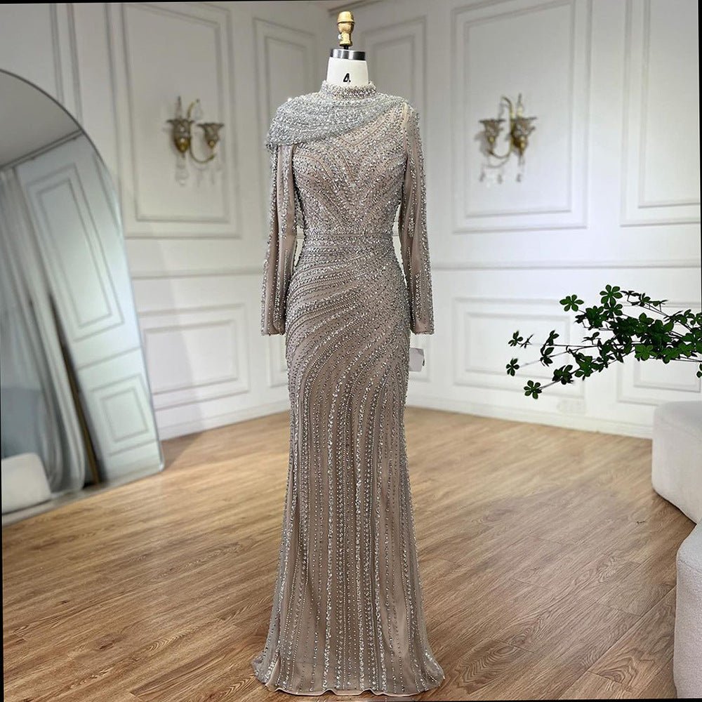 Nude Fishtail Slim Women Dress - IVOIRART.COM