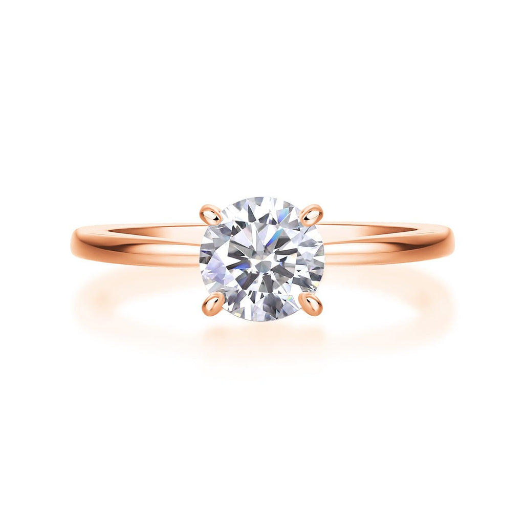Oath - Set With 1-2 Carat Top-quality Moissanite S925 Silver And Platinum-plated Diamond Wedding Ring. The Ring Can Be Tested With A Diamond Pen. Gold Rose Gold - IVOIRART.COM
