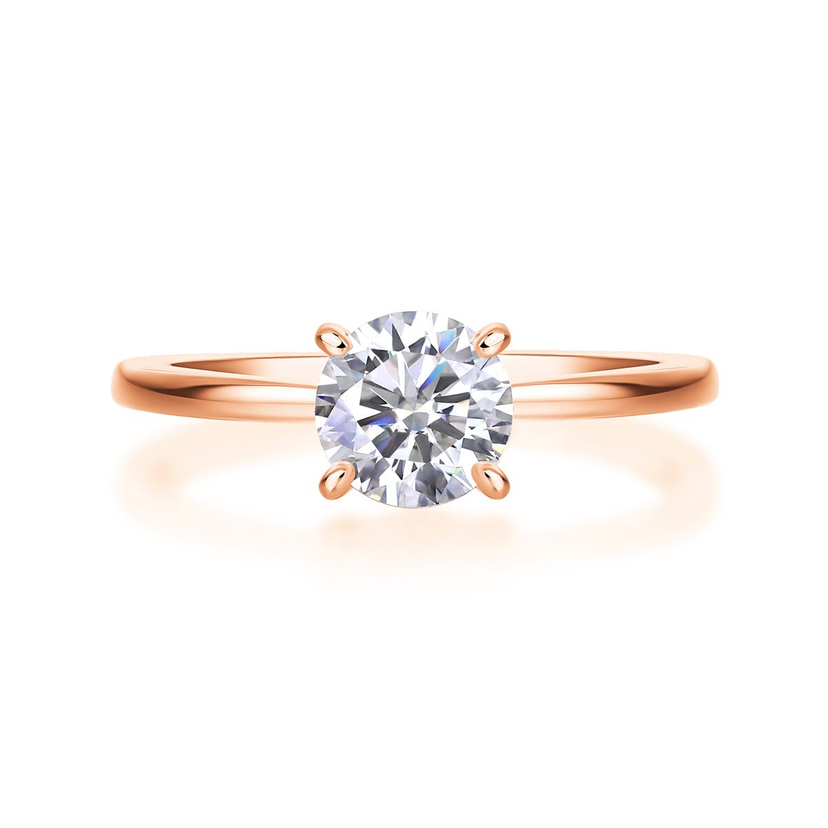 Oath - Set With 1-2 Carat Top-quality Moissanite S925 Silver And Platinum-plated Diamond Wedding Ring. The Ring Can Be Tested With A Diamond Pen. Gold Rose Gold - IVOIRART.COM