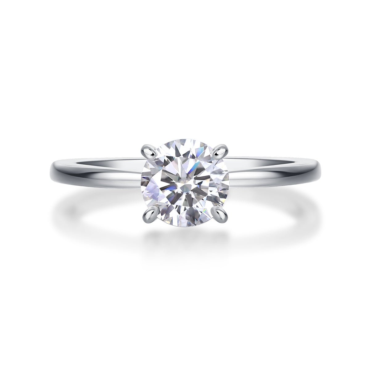 Oath - Set With 1-2 Carat Top-quality Moissanite S925 Silver And Platinum-plated Diamond Wedding Ring. The Ring Can Be Tested With A Diamond Pen. Gold Rose Gold - IVOIRART.COM