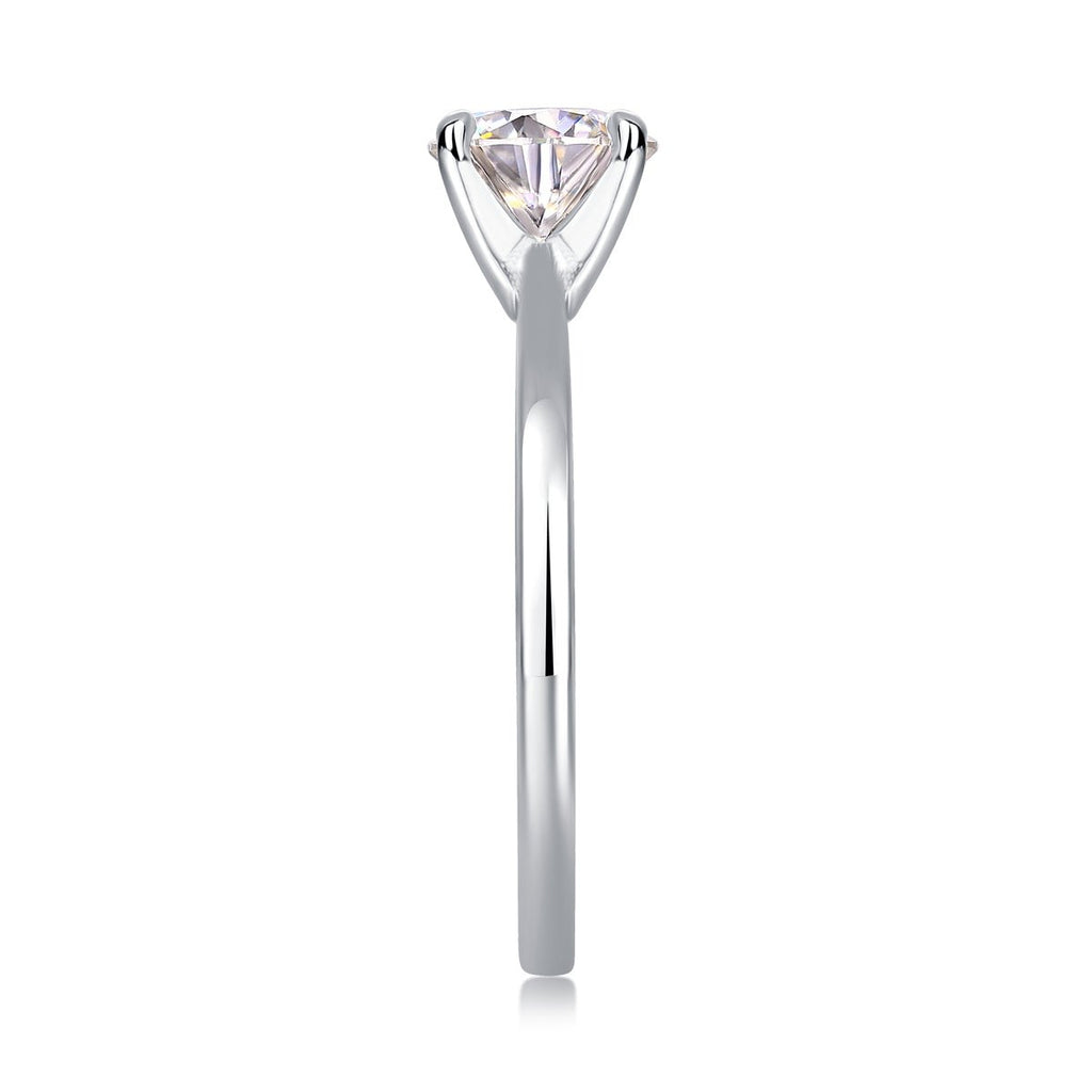 Oath - Set With 1-2 Carat Top-quality Moissanite S925 Silver And Platinum-plated Diamond Wedding Ring. The Ring Can Be Tested With A Diamond Pen. Gold Rose Gold - IVOIRART.COM