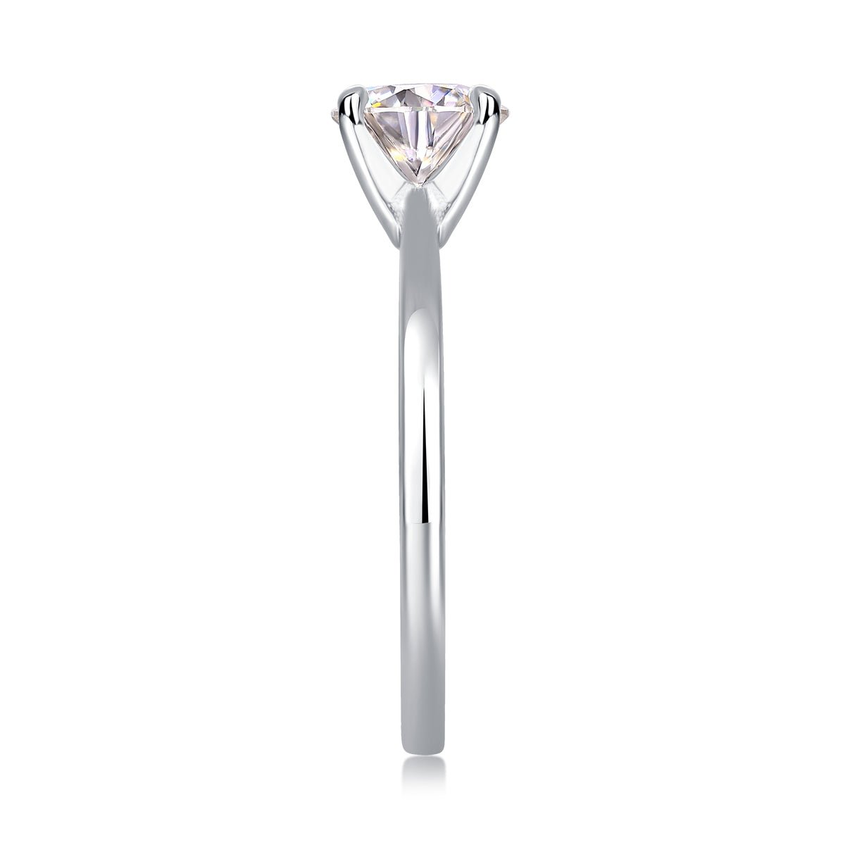 Oath - Set With 1-2 Carat Top-quality Moissanite S925 Silver And Platinum-plated Diamond Wedding Ring. The Ring Can Be Tested With A Diamond Pen. Gold Rose Gold - IVOIRART.COM