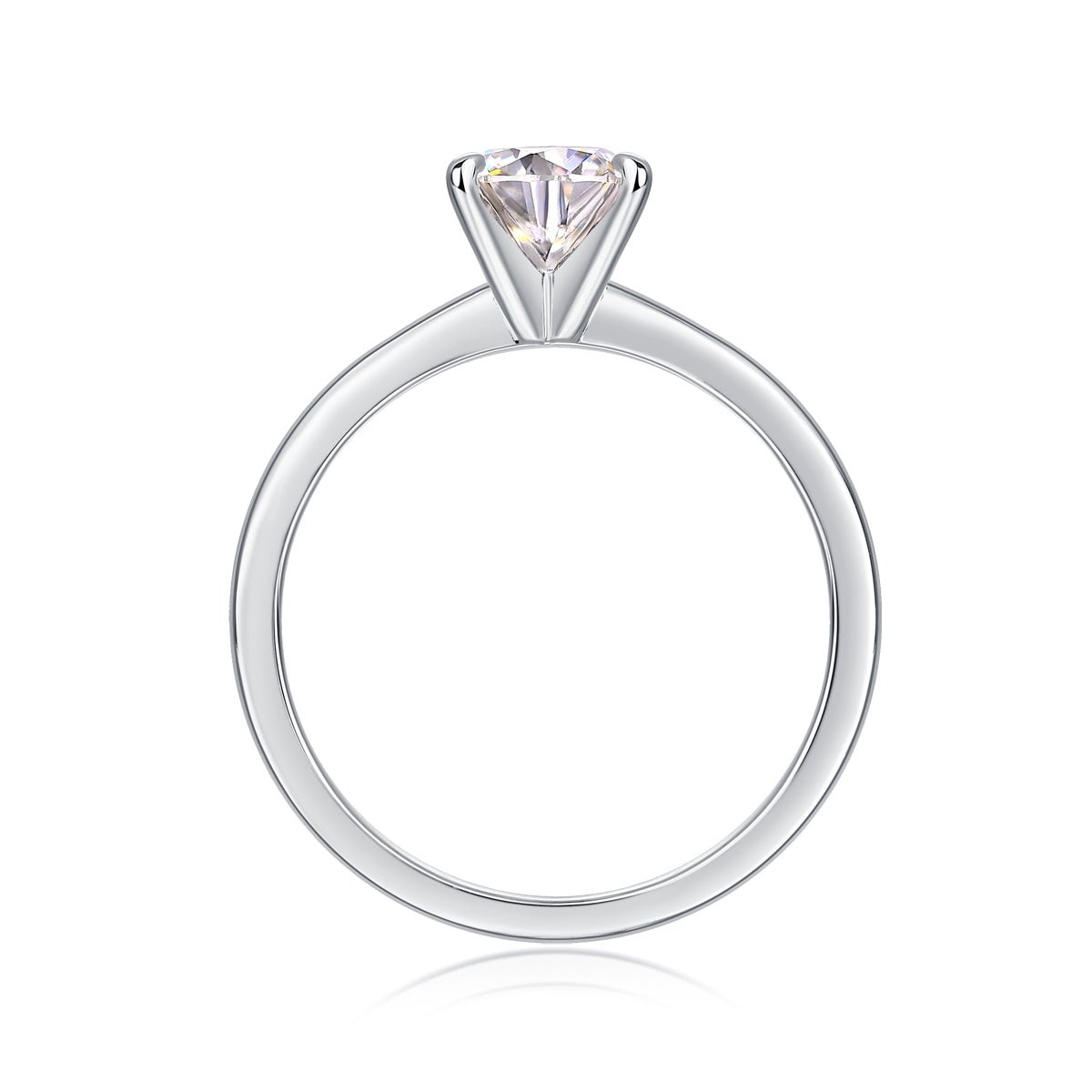 Oath - Set With 1-2 Carat Top-quality Moissanite S925 Silver And Platinum-plated Diamond Wedding Ring. The Ring Can Be Tested With A Diamond Pen. Gold Rose Gold - IVOIRART.COM