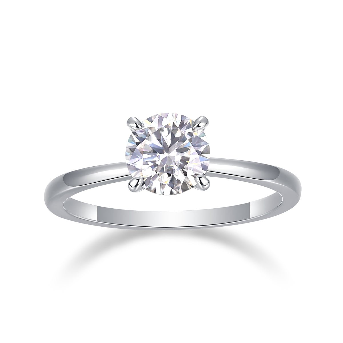 Oath - Set With 1-2 Carat Top-quality Moissanite S925 Silver And Platinum-plated Diamond Wedding Ring. The Ring Can Be Tested With A Diamond Pen. Gold Rose Gold - IVOIRART.COM