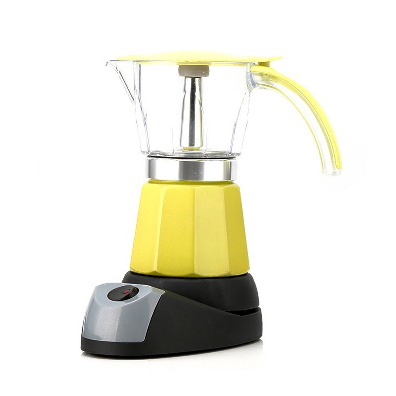 Octagonal Electric Heating Moka Pot Coffee Making Aluminum Appliance - IVOIRART.COM