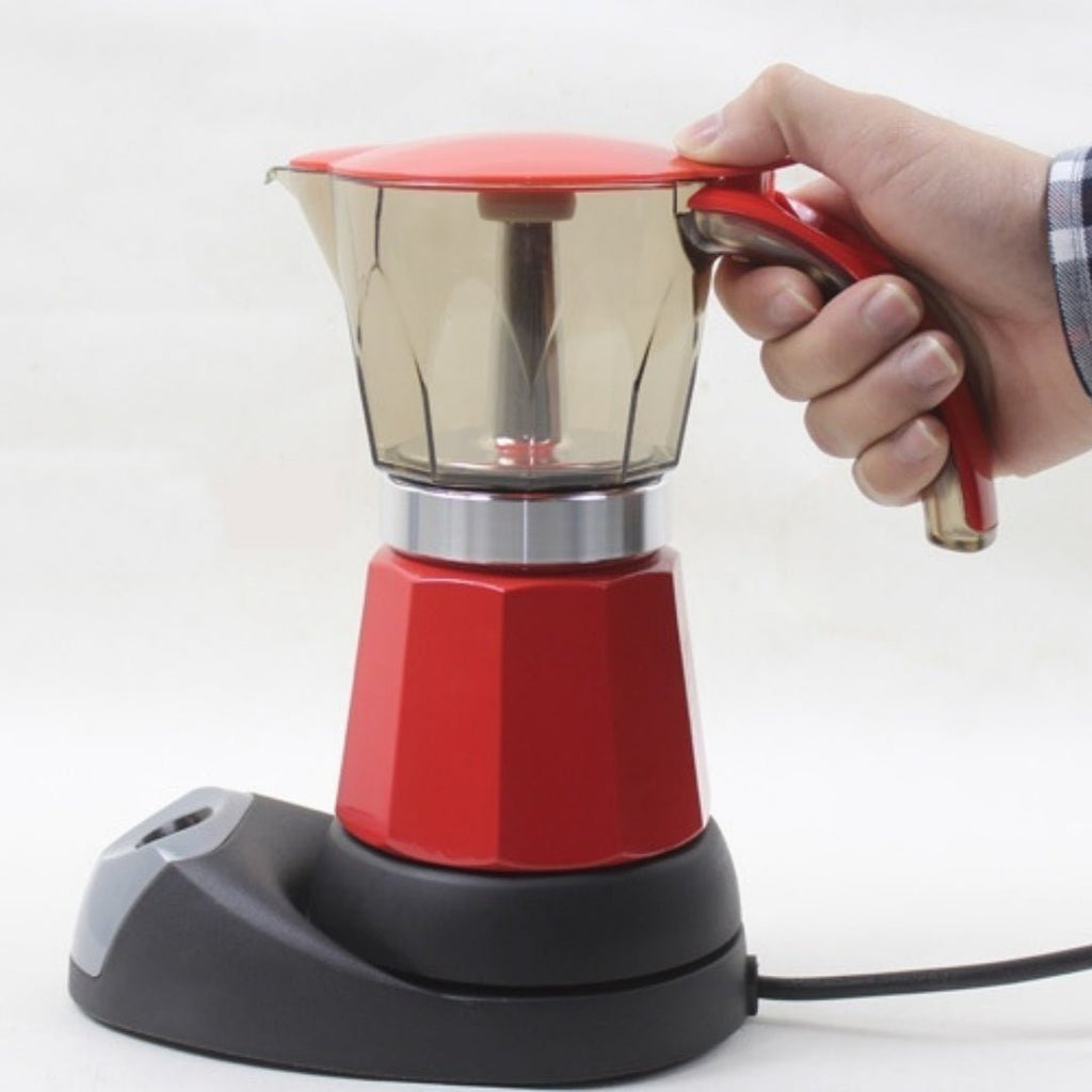 Octagonal Electric Heating Moka Pot Coffee Making Aluminum Appliance - IVOIRART.COM
