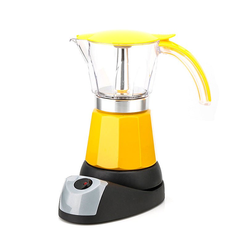 Octagonal Electric Heating Moka Pot Coffee Making Aluminum Appliance - IVOIRART.COM