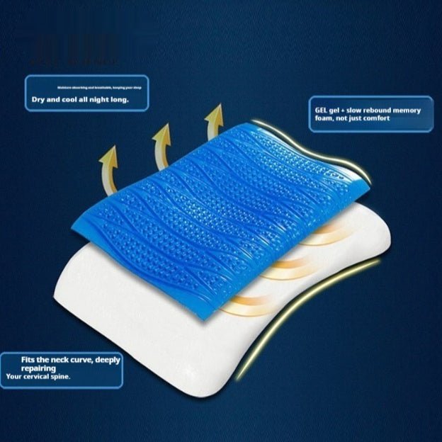 Oreiller à mémoire de forme gel à récupération lente, mousse mémoire aéronautique - IVOIRART.COM