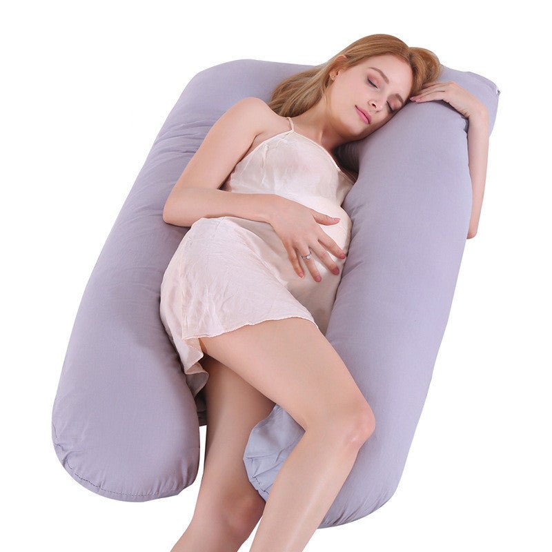 Oreiller de Grossesse en Forme de U pour l'Été avec Soie Glacée - Soutien Confortable pour Femmes Enceintes - 130x70cm - IVOIRART.COM