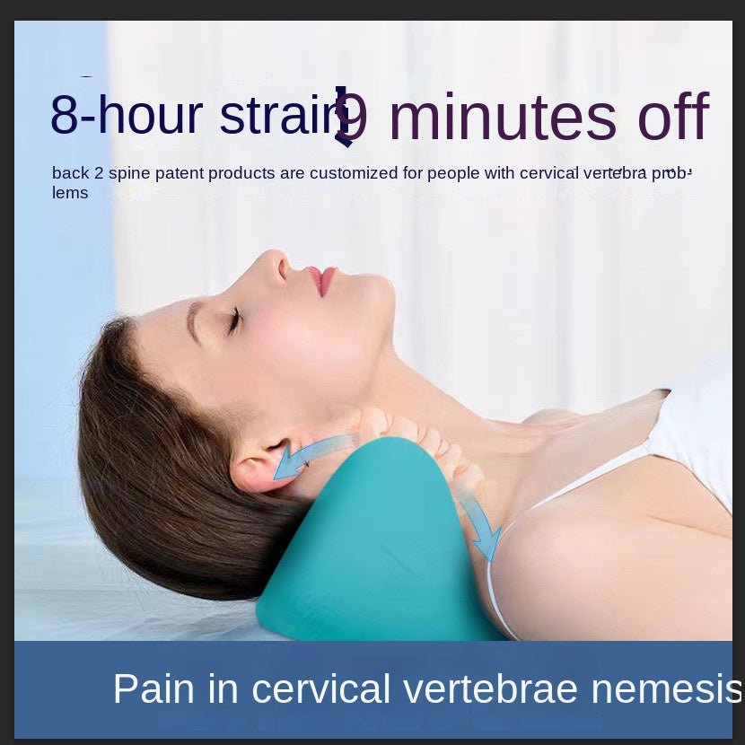 Oreiller de Massage Cervical par Gravité avec Acupression, Correcteur de Traction pour Cou, Épaules et Colonne Cervicale - IVOIRART.COM