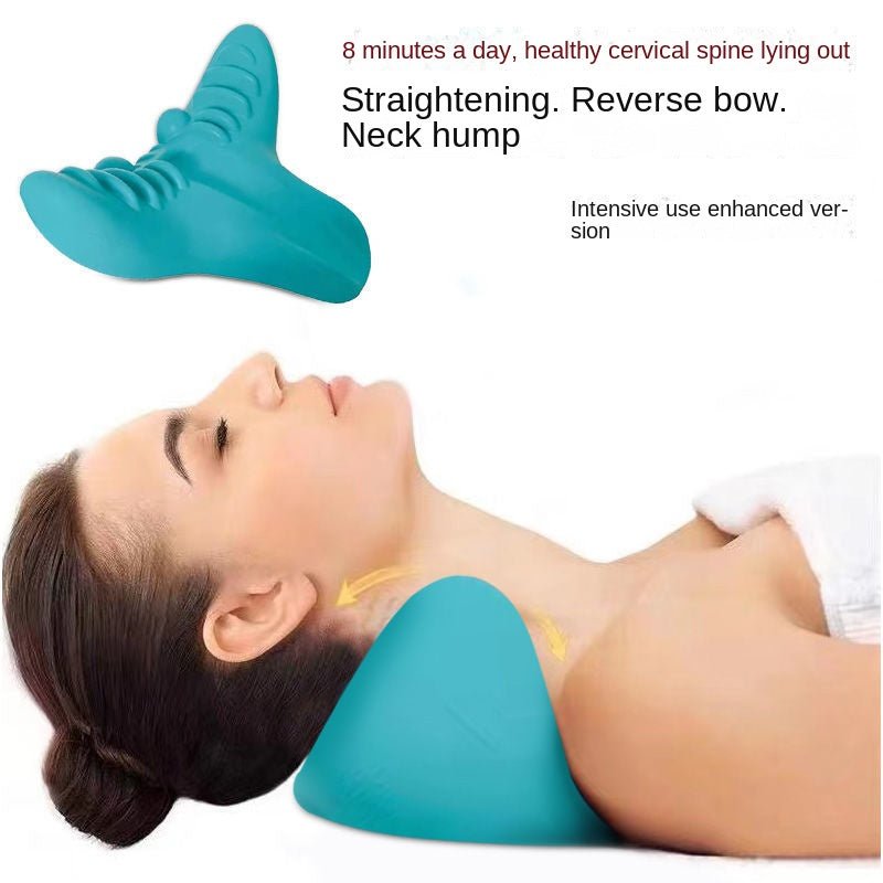 Oreiller de Massage Cervical par Gravité avec Acupression, Correcteur de Traction pour Cou, Épaules et Colonne Cervicale - IVOIRART.COM