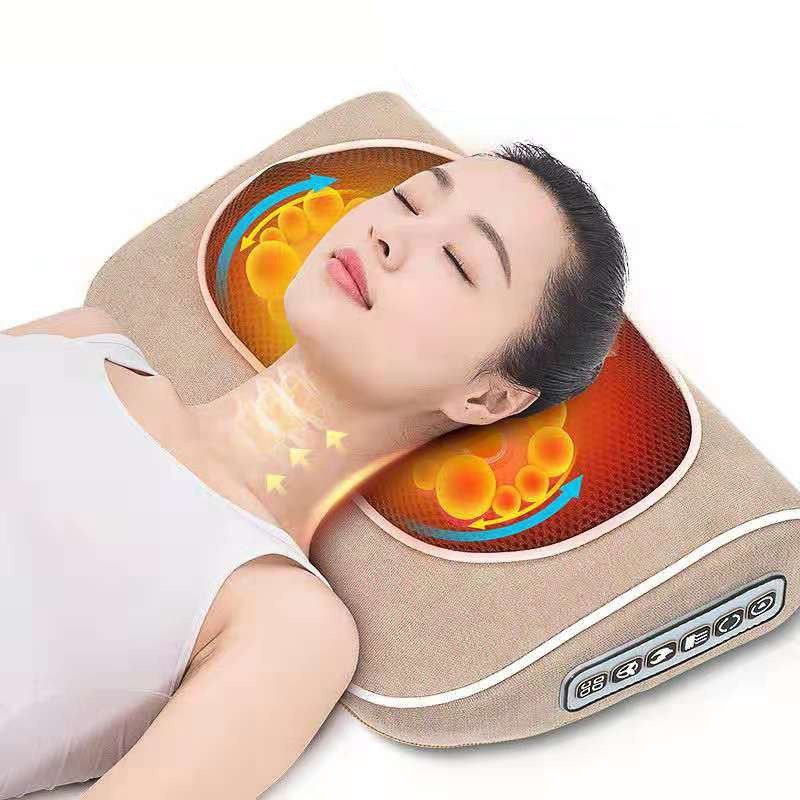 Oreiller de massage multifonctionnel pour colonne cervicale - détente efficace - IVOIRART.COM