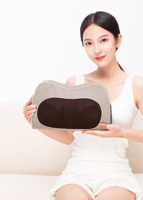 Oreiller de massage multifonctionnel pour colonne cervicale - détente efficace - IVOIRART.COM