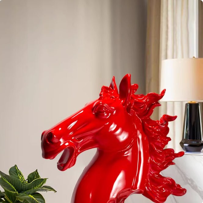 Ornement Cheval Succès pour salon et bureau — Décor de maison et cadeau ami chic - IVOIRART.COM