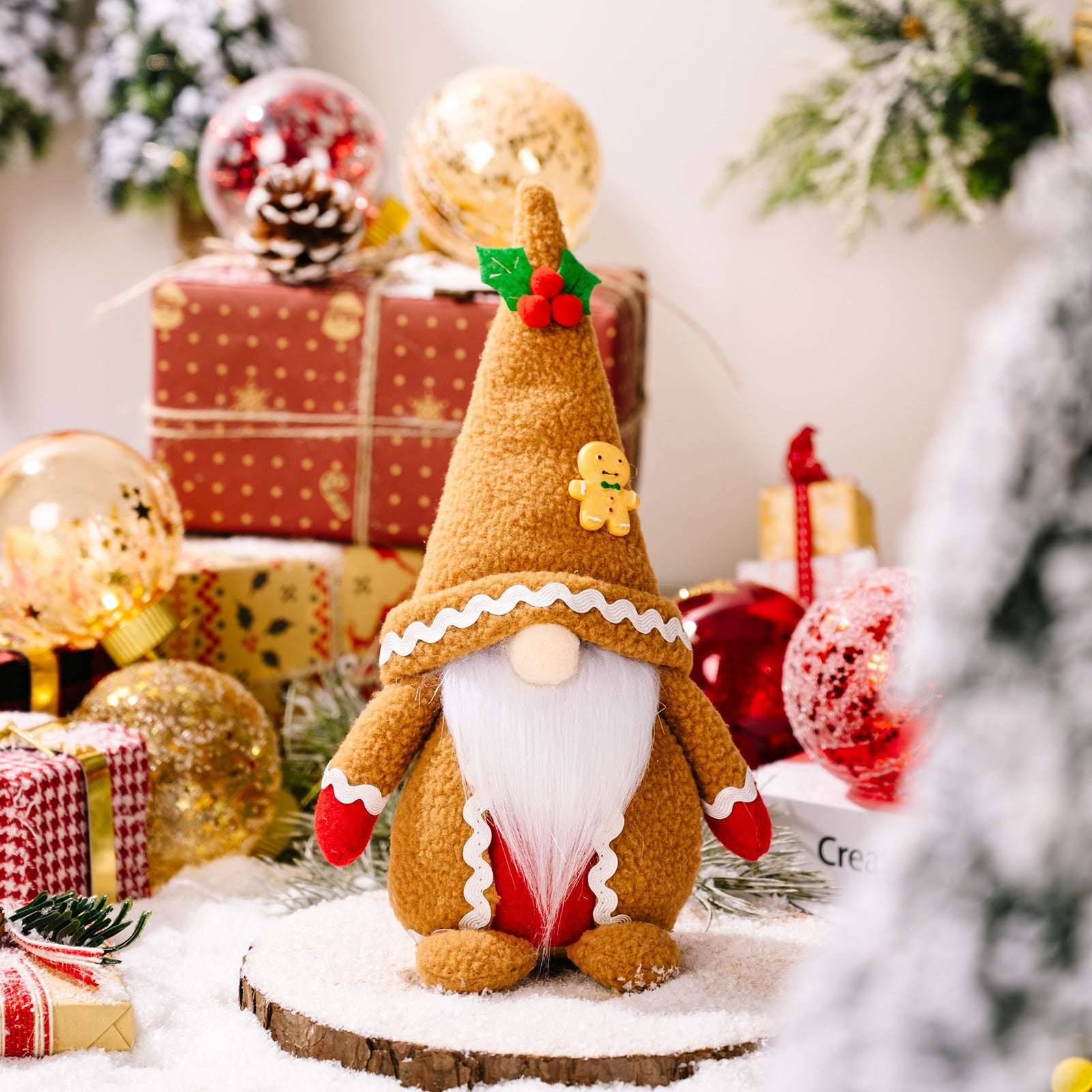 Ornement de poupée décorative sans visage en tissu pour Noël, décorations festives - IVOIRART.COM