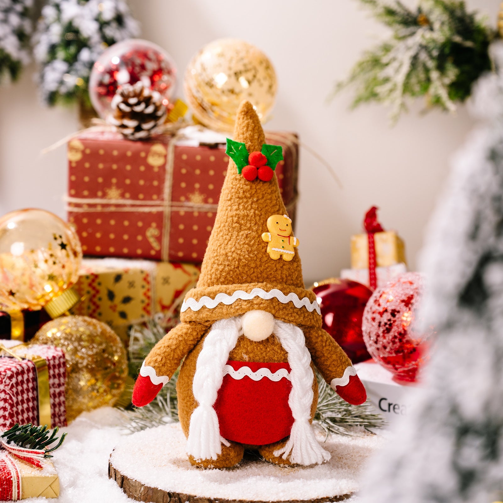 Ornement de poupée décorative sans visage en tissu pour Noël, décorations festives - IVOIRART.COM